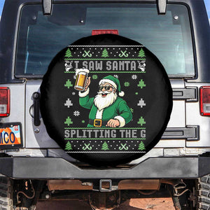 Funny Santa Ugly Christmas Spare Tire Cover Drinking Beer Splitting G Inappropriate Adult Humor TS10 No hole Black Print Your Wear