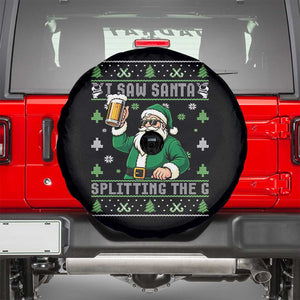 Funny Santa Ugly Christmas Spare Tire Cover Drinking Beer Splitting G Inappropriate Adult Humor TS10 Black Print Your Wear