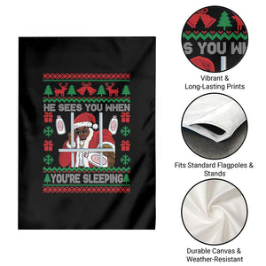 Funny Christmas Diddy Garden Flag Diddy Sees You When Youre Sleeping Dirty Ugly Xmas TS10 Print Your Wear