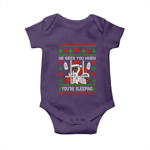 Funny Christmas Diddy Baby Onesie Diddy Sees You When Youre Sleeping Dirty Ugly Xmas TS10 Purple Print Your Wear