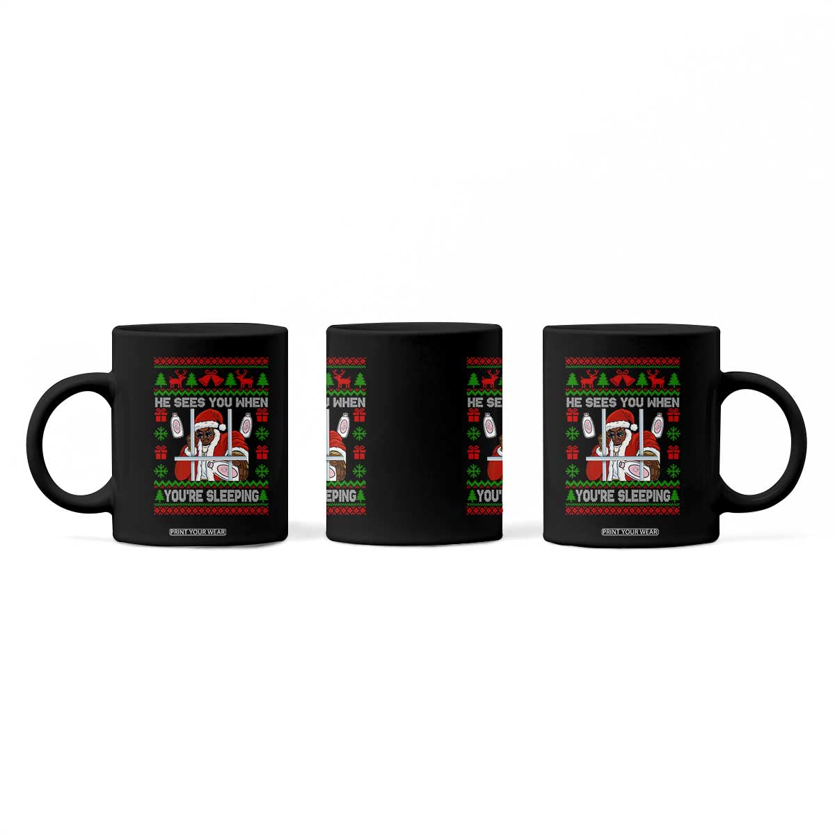 Funny Christmas Diddy Coffee Mug Diddy Sees You When Youre Sleeping Dirty Ugly Xmas TS10 Print Your Wear