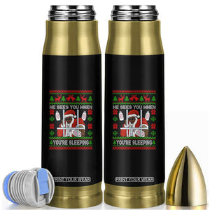 Funny Christmas Diddy Bullet Tumbler Diddy Sees You When Youre Sleeping Dirty Ugly Xmas TS10 Black Print Your Wear