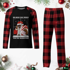 Funny Christmas Diddy Plaid Pajama Set He Sees You When Youre Sleeping Dirty Ugly Xmas TS10 Buffalo Plaid Print Your Wear