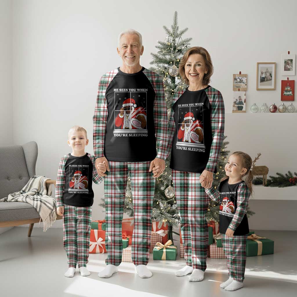 Funny Christmas Diddy Plaid Pajama Set He Sees You When Youre Sleeping Dirty Ugly Xmas TS10 Christmas Plaid Print Your Wear
