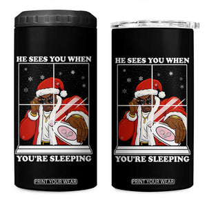 Funny Christmas Diddy 4 in 1 Can Cooler Tumbler He Sees You When Youre Sleeping Dirty Ugly Xmas TS10 One Size: 16 oz Black Print Your Wear