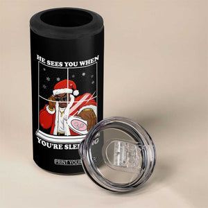 Funny Christmas Diddy 4 in 1 Can Cooler Tumbler He Sees You When Youre Sleeping Dirty Ugly Xmas TS10 Print Your Wear