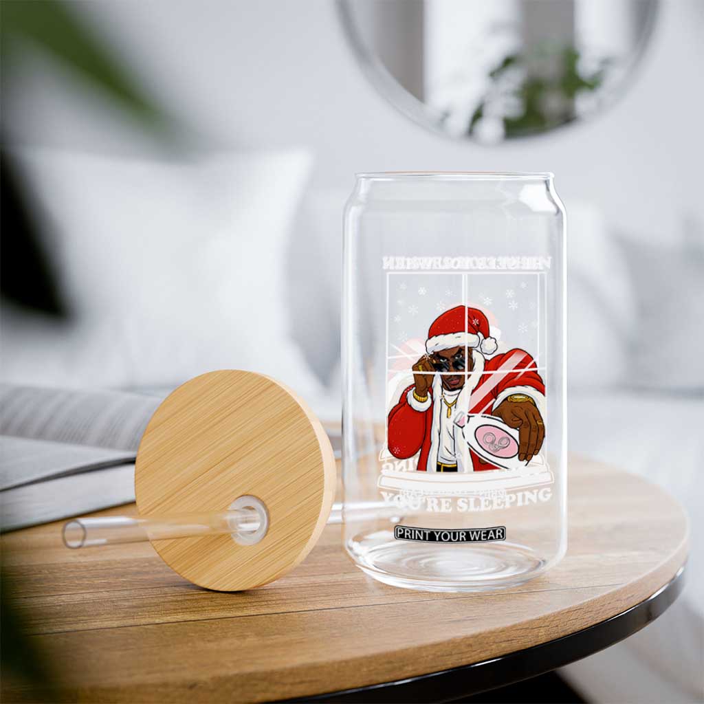 Funny Christmas Diddy Glass Can He Sees You When Youre Sleeping Dirty Ugly Xmas TS10 Print Your Wear