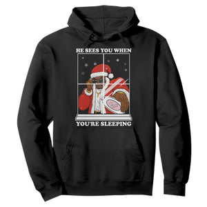 Funny Christmas Diddy Hoodie He Sees You When Youre Sleeping Dirty Ugly Xmas TS10 Black Print Your Wear