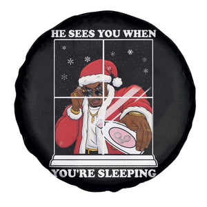 Funny Christmas Diddy Spare Tire Cover He Sees You When Youre Sleeping Dirty Ugly Xmas TS10 Print Your Wear