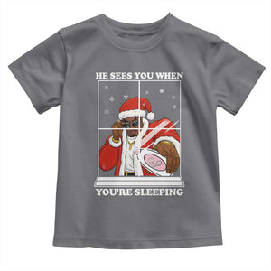Funny Christmas Diddy Toddler T Shirt He Sees You When Youre Sleeping Dirty Ugly Xmas TS10 Charcoal Print Your Wear
