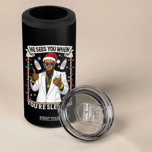 Funny Christmas Diddy 4 in 1 Can Cooler Tumbler He Sees You When Youre Sleeping Dirty Xmas Lights TS10 Print Your Wear