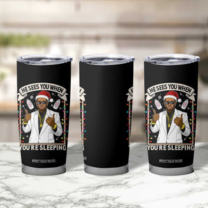 Funny Christmas Diddy Tumbler Cup He Sees You When Youre Sleeping Dirty Xmas Lights TS10 Print Your Wear