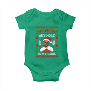 Funny Christmas Diddy Baby Onesie Embarrassing Any Hole is My Goal Dirty Ugly Xmas TS10 Irish Green Print Your Wear