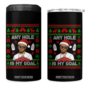 Funny Christmas Diddy 4 in 1 Can Cooler Tumbler Embarrassing Any Hole is My Goal Dirty Ugly Xmas TS10 One Size: 16 oz Black Print Your Wear