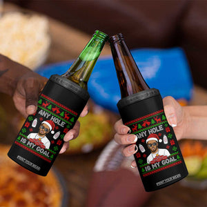 Funny Christmas Diddy 4 in 1 Can Cooler Tumbler Embarrassing Any Hole is My Goal Dirty Ugly Xmas TS10 Print Your Wear