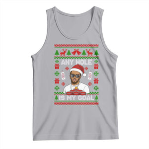 Funny Christmas Diddy Tank Top Embarrassing Any Hole is My Goal Dirty Ugly Xmas - Print Your Wear