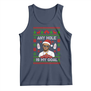Funny Christmas Diddy Tank Top Embarrassing Any Hole is My Goal Dirty Ugly Xmas TS10 Navy Print Your Wear