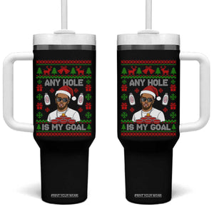 Funny Christmas Diddy Tumbler With Handle Embarrassing Any Hole is My Goal Dirty Ugly Xmas TS10 One Size: 40 oz Black Print Your Wear