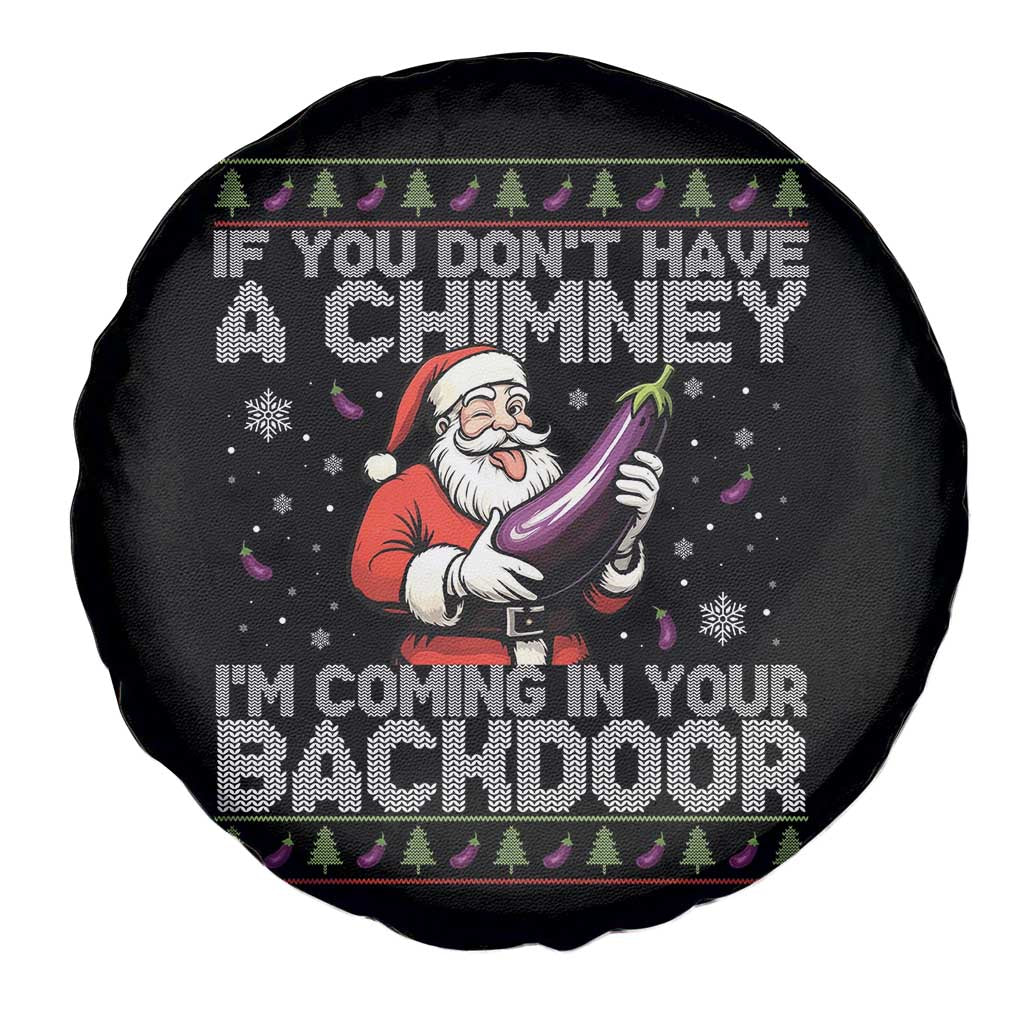 Funny Inappropriate Christmas Spare Tire Cover Santa If You Dont Have A Chimney Im Coming In Your Backdoor TS10 Print Your Wear