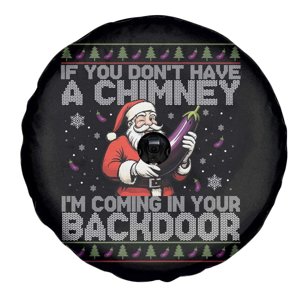 Funny Inappropriate Christmas Spare Tire Cover Santa If You Dont Have A Chimney Im Coming In Your Backdoor TS10 Print Your Wear