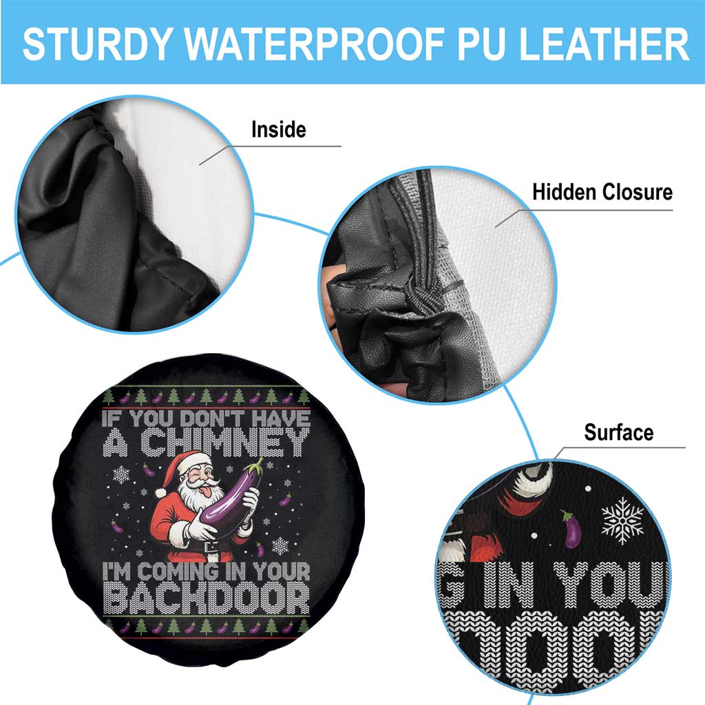 Funny Inappropriate Christmas Spare Tire Cover Santa If You Dont Have A Chimney Im Coming In Your Backdoor TS10 Print Your Wear