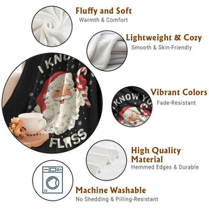 I Know You Didnt Floss Throw Blanket Funny Dentist Christmas Santa Dental Hygiene TS10 Print Your Wear