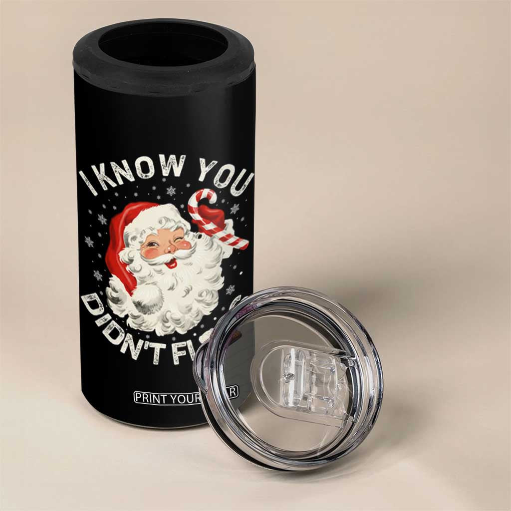 I Know You Didnt Floss 4 in 1 Can Cooler Tumbler Funny Dentist Christmas Santa Dental Hygiene TS10 Print Your Wear