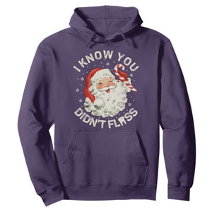 I Know You Didnt Floss Hoodie Funny Dentist Christmas Santa Dental Hygiene TS10 Purple Print Your Wear