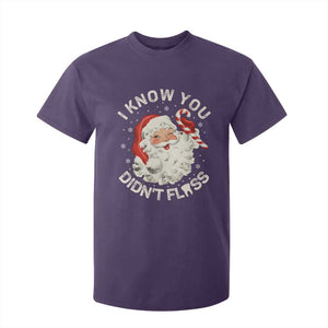 I Know You Didnt Floss T Shirt For Kid Funny Dentist Christmas Santa Dental Hygiene TS10 Purple Print Your Wear