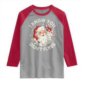 I Know You Didnt Floss Raglan Shirt Funny Dentist Christmas Santa Dental Hygiene TS10 Sport Gray Red Print Your Wear