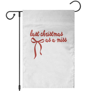 Last Christmas As A Miss Garden Flag Bride To Be Future Mrs Xmas Engaged Gift TS10 White Print Your Wear