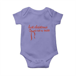 Last Christmas As A Miss Baby Onesie Bride To Be Future Mrs Xmas Engaged Gift TS10 Violet Print Your Wear