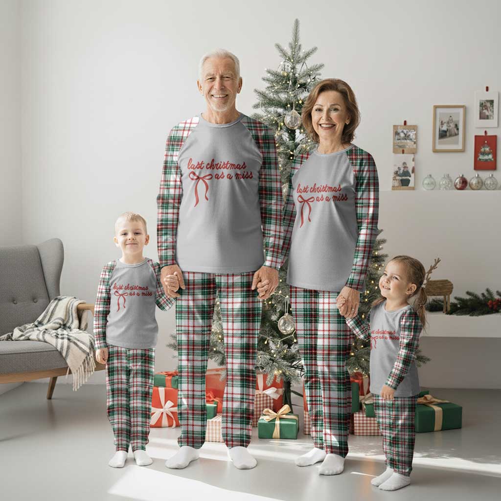 Last Christmas As A Miss Plaid Pajama Set Bride To Be Future Mrs Xmas Engaged Gift TS10 Christmas Plaid Print Your Wear