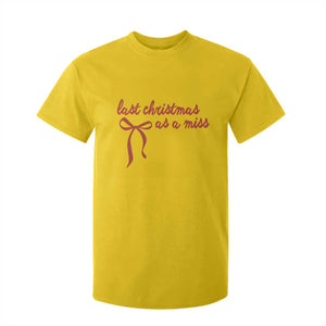 Last Christmas As A Miss T Shirt For Kid Bride To Be Future Mrs Xmas Engaged Gift TS10 Daisy Print Your Wear
