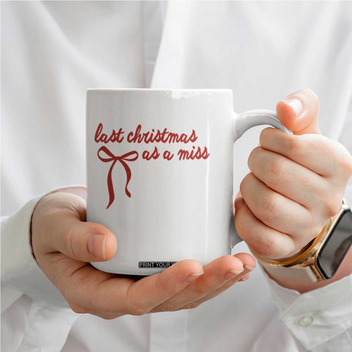 Last Christmas As A Miss Coffee Mug Bride To Be Future Mrs Xmas Engaged Gift TS10 Print Your Wear