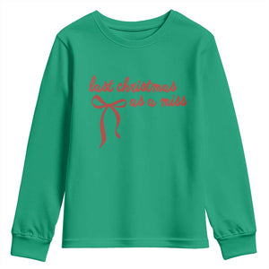 Last Christmas As A Miss Youth Sweatshirt Bride To Be Future Mrs Xmas Engaged Gift TS10 Irish Green Print Your Wear