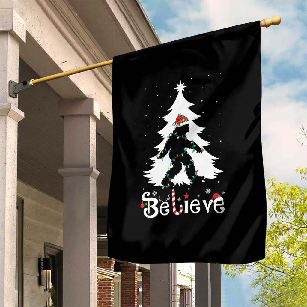 Bigfoot Christmas Garden Flag Santa Bigfoot Xmas Tree Funny Sasquatch Yeti TS10 Print Your Wear