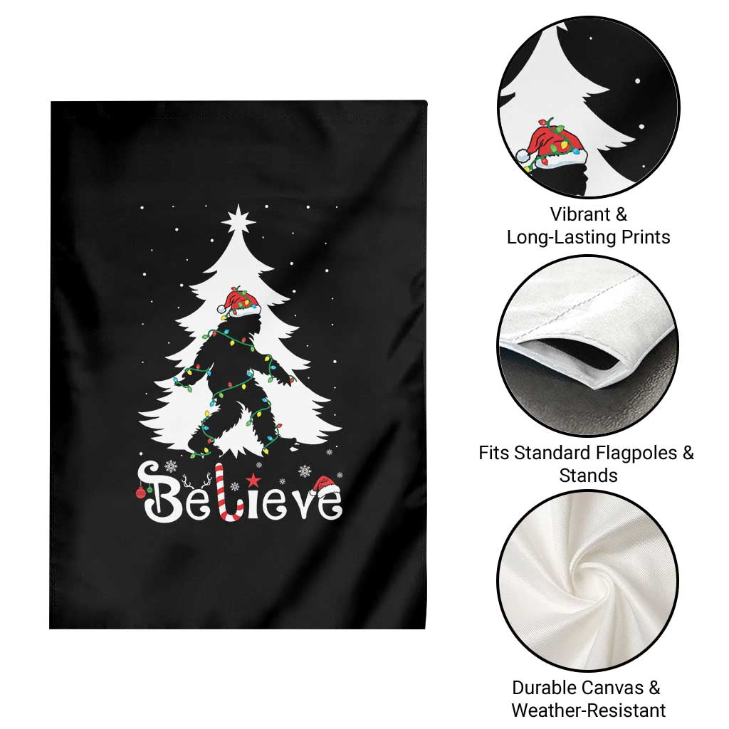 Bigfoot Christmas Garden Flag Santa Bigfoot Xmas Tree Funny Sasquatch Yeti TS10 Print Your Wear