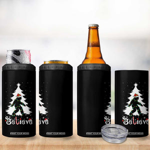 Bigfoot Christmas 4 in 1 Can Cooler Tumbler Santa Bigfoot Xmas Tree Funny Sasquatch Yeti TS10 Print Your Wear