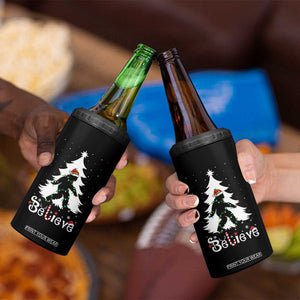 Bigfoot Christmas 4 in 1 Can Cooler Tumbler Santa Bigfoot Xmas Tree Funny Sasquatch Yeti TS10 Print Your Wear