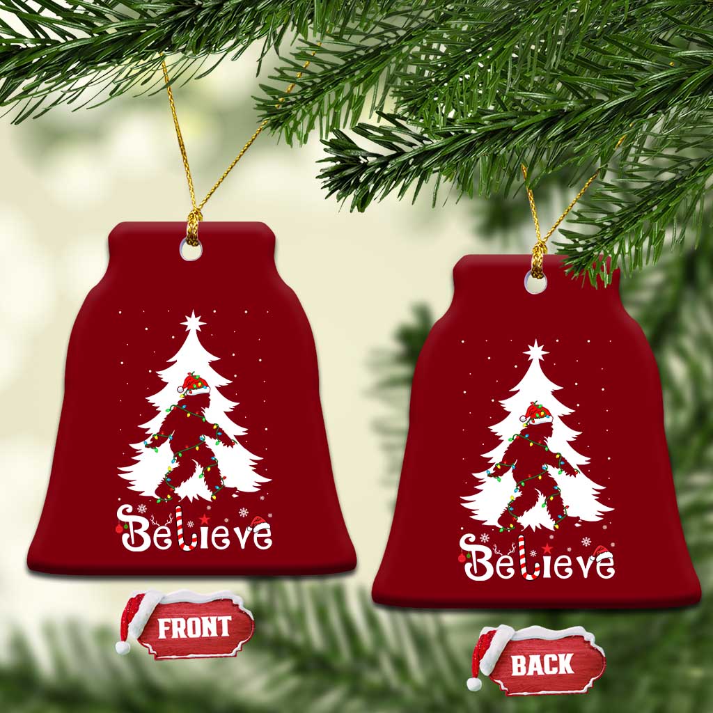 Bigfoot Christmas Ceramic Ornament Santa Bigfoot Xmas Tree Funny Sasquatch Yeti TS10 Print Your Wear