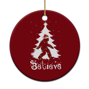 Bigfoot Christmas Ceramic Ornament Santa Bigfoot Xmas Tree Funny Sasquatch Yeti TS10 1pc Red Print Your Wear