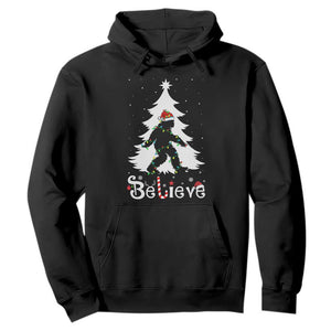 Bigfoot Christmas Hoodie Santa Bigfoot Xmas Tree Funny Sasquatch Yeti TS10 Black Print Your Wear