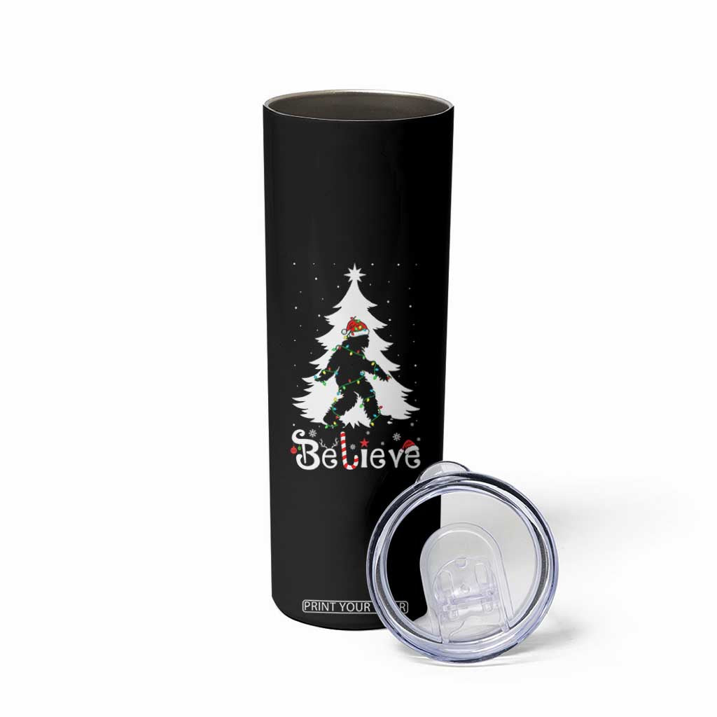 Bigfoot Christmas Skinny Tumbler Santa Bigfoot Xmas Tree Funny Sasquatch Yeti TS10 Print Your Wear