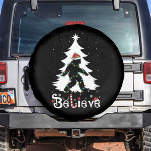 Bigfoot Christmas Spare Tire Cover Santa Bigfoot Xmas Tree Funny Sasquatch Yeti TS10 No hole Black Print Your Wear