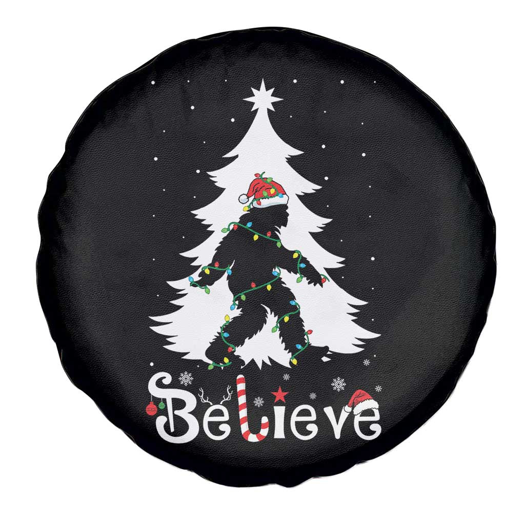 Bigfoot Christmas Spare Tire Cover Santa Bigfoot Xmas Tree Funny Sasquatch Yeti TS10 Print Your Wear