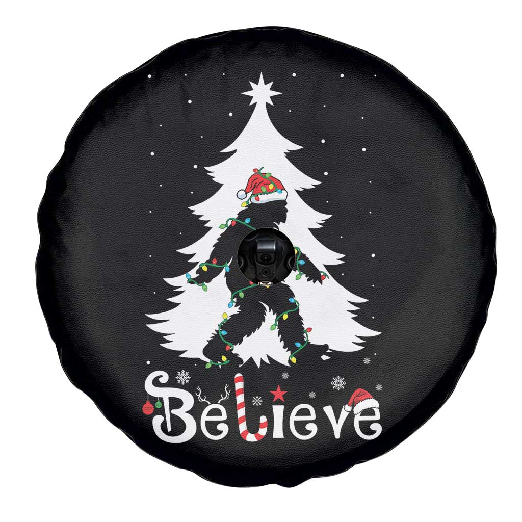 Bigfoot Christmas Spare Tire Cover Santa Bigfoot Xmas Tree Funny Sasquatch Yeti TS10 Print Your Wear