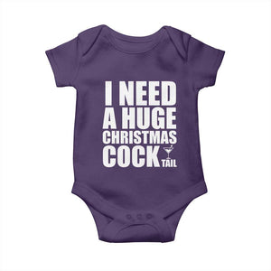 I Need a Huge Christmas COCKtail Baby Onesie Funny Adult Humor Inappropriate Drinking Gift TS10 Purple Print Your Wear