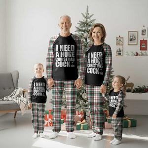 I Need a Huge Christmas COCKtail Plaid Pajama Set Funny Adult Humor Inappropriate Drinking Gift TS10 Christmas Plaid Print Your Wear