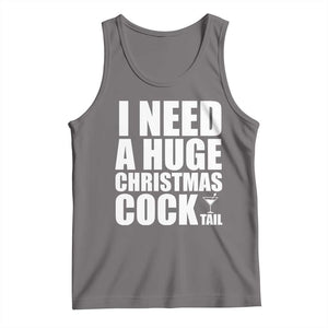 I Need a Huge Christmas COCKtail Tank Top Funny Adult Humor Inappropriate Drinking Gift TS10 Deep Heather Print Your Wear